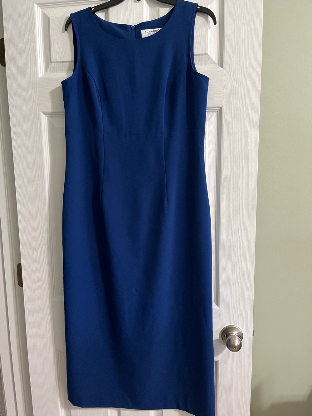 Sag Harbor Sleeveless Midi Sheath Dress in Royal Blue